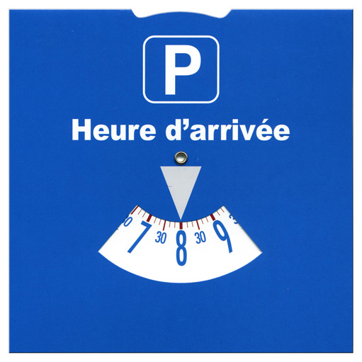 Disque de stationnement bleu officiel