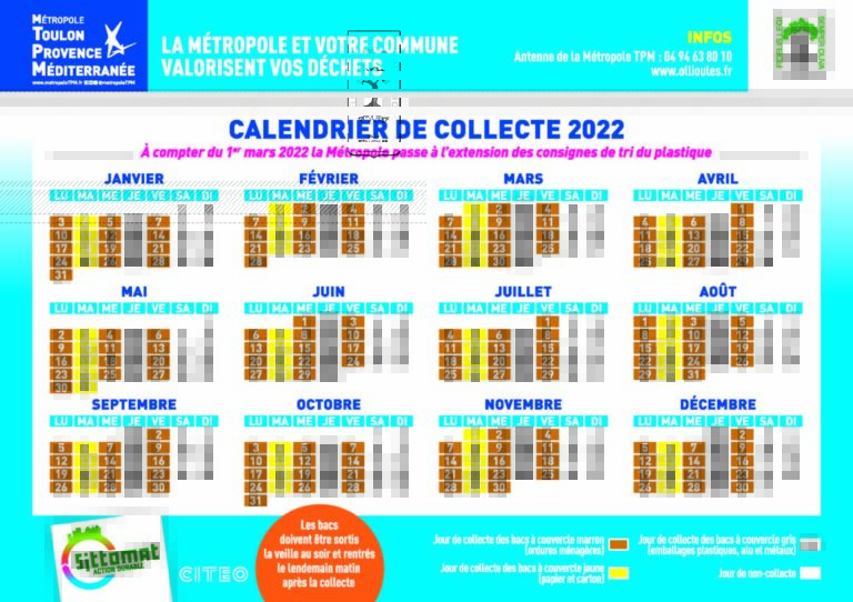 Calendrier Tri Selectif Toulon 2023 Tri Sélectif En Porte À Porte Et Calendrier Du Tri - Ville D'ollioules